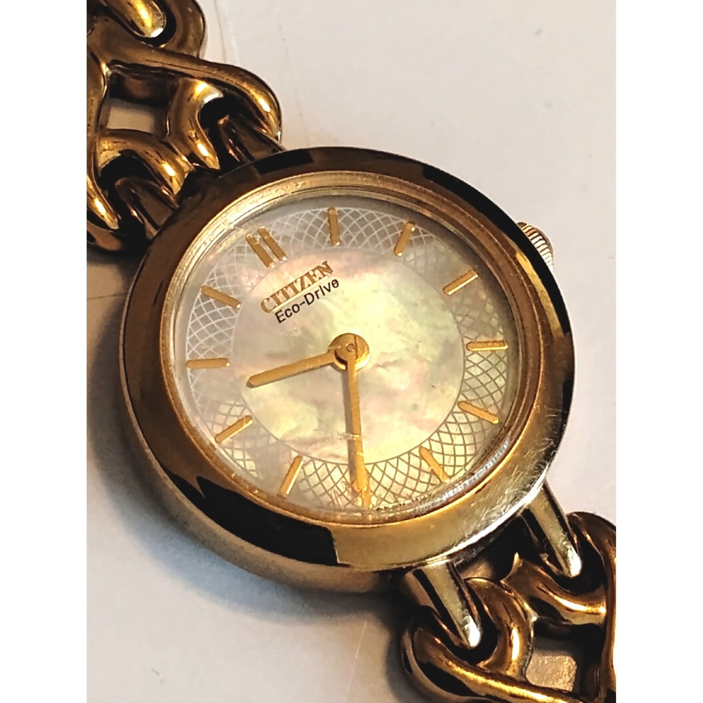 💗Rare Vintage Gold-Tone Citizen Eco-Drive Cocktail Watch Y2K Gorpcore Preppy